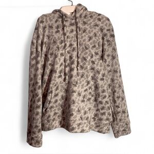 Grey leopard print women’s shweatshirt size medium